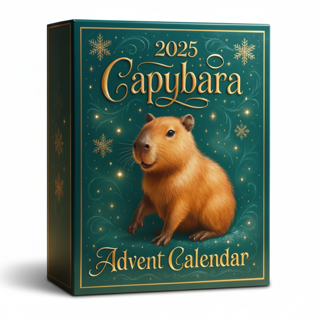 Adventskalender mit Kapibara (2D)