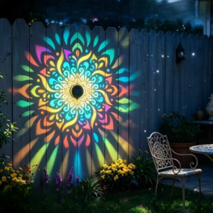 MandalaGlow – Solar Wandlampe