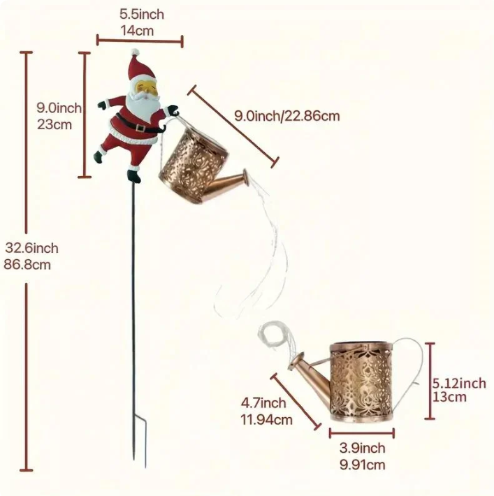 Solarbetriebene Weihnachtsmann-Gartensteckleuchte - Image 7